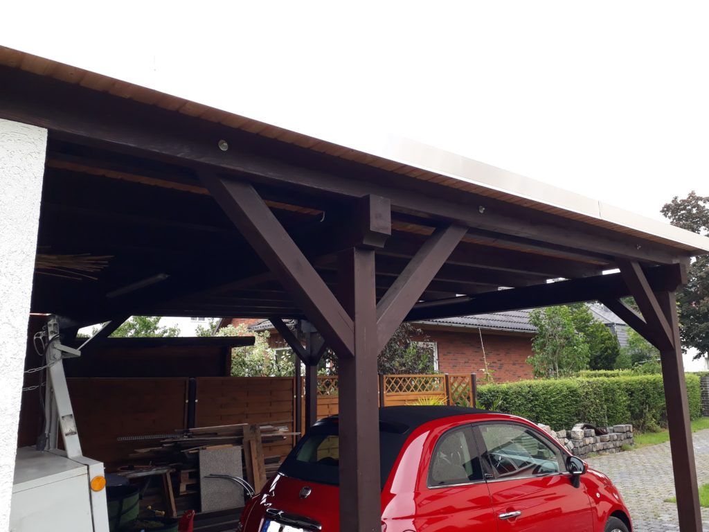 Abbund und Montage eines Doppelcarports